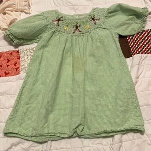 Smocked monkey 4T dress